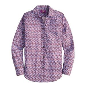J.Crew Slim Fit Liberty London Floral Shirt Toutouayette Blue Purple Tailored 8